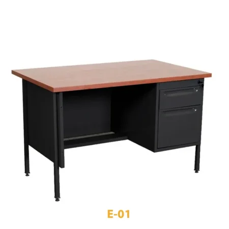 escritorio de oficina de metal moderno, ideal para espacios de trabajo