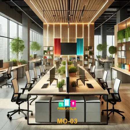 modulo de trabajo ideal para la privacidad del personal en oficinas